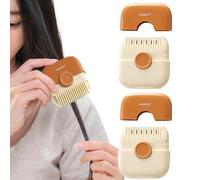 2PCS Split Ends Hair Trimmer for Women, 2 in 1 Portable Hair Cutting Comb Detachable Dustproof Split End Trimmer Knob Adjustable Stainless Steel Hair Cutting Tools