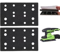2PCS Sponge Sanding Pads, Soft Sponge Interface Pad,80mm x 133mm 16-Hole Sponge Interface Pad Replacement,for Festool RTS 400, RS 400, RTSC 400 Sanders, For Contoured Surface Sanding and Detailed Edge