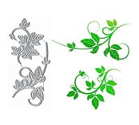 2Pcs Spring Branch Leaf Flower Metal Die Cuts,Spring Flower Leaf Cutting Dies Cut Stencils for DIY Invitation Card Scrapbooking Album Decorative Embossing Paper Dies Card Making