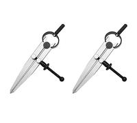 2PCS Spring Divider, Precision Spring Wing Divider, Leather Wing Divider, Carbon Steel Leather Compass for Leather Wood Plastic Metal Surfaces Scribing Marking Circle