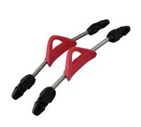 2Pcs Spring Fin Straps, Scuba Diving Stainless Steel Spring Fin Straps Non-slip Fin Straps, For Cressi, Mares Fin(L red)