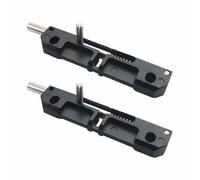 2Pcs Spring Hinge, Zinc Alloy Door Flush Bolts Door Hinge with Spring Telescopic Bolt Self-Closing Concealed for Bedroom Cupboard Bathroom (Black)