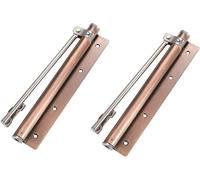 2Pcs Spring Loaded Door Closer,Automatic Adjustable Closing Mechanism,Stainless Steel Gate,Durable Hardware for Office Home Improvement(Red Bronze)