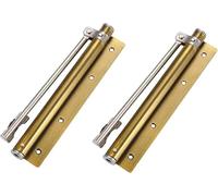 2Pcs Spring Loaded Door Closer,Automatic Adjustable Closing Mechanism,Stainless Steel Gate,Durable Hardware for Office Home Improvement(Yellow Bronze)