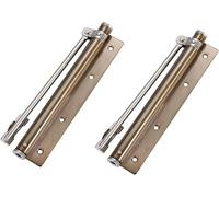 2Pcs Spring Loaded Door Closer,Automatic Adjustable Closing Mechanism,Stainless Steel Gate,Durable Hardware for Office Home Improvement(Green Bronze)