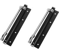 2Pcs Spring Loaded Door Closer,Automatic Adjustable Closing Mechanism,Stainless Steel Gate,Durable Hardware for Office Home Improvement(Black)