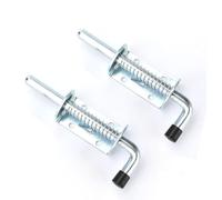 2PCS Spring Loaded Latch Pin, 128mm Silver Iron Barrel Bolt for Electrical Distribution Box, Left and Right Handed for Gate and Garage