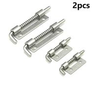 2pcs Spring Loaded Latches for Securing Bathroom and Bedroom Doors, 304 Stainless Steel Construction (M Right)