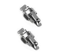 2PCS Spring Loaded Toggle Latch, 58mm Stainless Steel Lever Clasp, Toggle Clamp Latch with Lock Ring for Box Drawer Cabinet