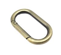 2pcs Spring O Ring, Oval Zinc Alloy Snap Clasp ID 16-40mm Hook | Stylish, Openable, Round, Trigger, Clasp(Brush antique brass,40mm)