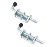 2PCS Spring Pin Latch Locks, 12x155mm Iron Zinc-Plated Heavy Duty Spring Latch Pin for Bridge Gate Yard Shed Door Tailgate Trailer Garage