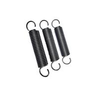 2Pcs Spring steel tension spring, Wire diameter 1.2mm Outer diameter 8mm Length 50mm, Black, 1.2x8x50mm