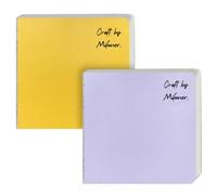 2pcs Square 3.9X3.9 300gsm Portable Watercolor Paper Pad Journal 60pgs (30 Sheets with Textures) Travel Size for Calligrapher Watercolour Sketch Book Water Color Paper Notebook Yellow&Taro Purple