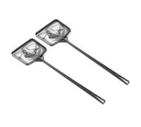 2Pcs Square Aquarium Fish Tanks Fishing Net Portable Long Handle Landing Net for Float Item Cleanning Tool Enduring Fish Tanks Landing Net Tool