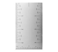 2Pcs Square Edge Pocket Ruler, Portable Durable Stainless Slide Precision Crafting Rule, Matte Finish Woodworking Ruler, Metric & Imperial on All Four Edges for Easy Readability Marking Tool