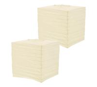 2pcs Square Folding Paper Lantern Japanese Style Hanging Lampshade | Collapsible Wire Frame, Simple Assembly, Easy Transport, Space-saving Design, Suitable for Bedrooms and Parties