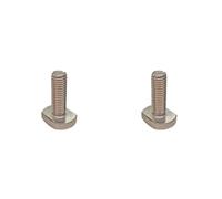 2Pcs Square Head Bolts, 304 Stainless Steel Bolt Screws Fully Thread Nut Bolt for Home, Office, Industry (M6*30)