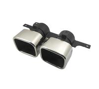 2Pcs Square Mouth Dual Outlet Stainless Steel Exhaust Muffler Tube Compatible With Alphard TailPipe Tip Throat Car Accessories