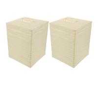 2pcs Square Paper Lantern Shade, Foldable Japanese Style Lampshade | Simple Assembly, Paper and Iron Construction, 13.4 X 8.7x8.7 Inches, Collapsible Space-saving Decoration