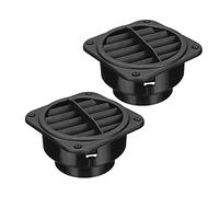 2Pcs Square Shape Warm Air Vent Outlet，360 ℃ Rotatable Car Heater Duct Hose Pipe Warm Air Vent Outlet Plastic Ducting Heater Air Vent Outlet for Car Auto Bus RV ATV (Hole Outer Diameter:42mm)