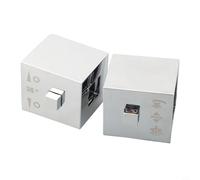 2Pcs Square Shower Temperature Control Handle Knob - Chrome Finish, SPA Grade Thermostatic Control Handle - Replacement Parts for Shower Bar Mixer Taps Valve