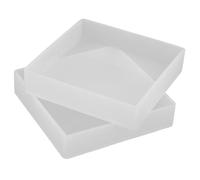 2pcs Square Silicone Mold for Resin Crafts, White Silicone, Finish