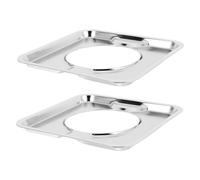 2pcs Square Stainless Steel Gas Burner Drip Pan 19cm
