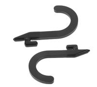2pcs Squat Rack Barbell Holder Hooks, Steel Weight Hanger Attachment | Black Matte Finish, Space Saving Setup for Plates and Straps, Home Lifters and Powerlifters