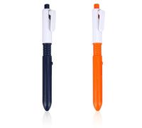 2pcs Squirt Gun Pens, Dual-Use Writing & Squirt Water Gun Pens Fun Water Shocking Spray Toys for Pranks & Tricks Prank Gadgets Item Tool for Kids Adults (Orange, Blue)