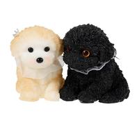 2Pcs Squishy Dog Toy Cute Realistic Squishy Puppy Soft Dog Squeeze Toy Stress Relief Present for Adults Kids Home Decor