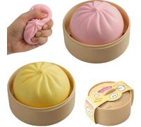 2PCS Squishy Dumpling Mystery Dumpling Squishy, Dumplings Toy for Stress Relief, Dumpling Stress Ball Large Squeeze Dough Ball Stress Relief Toy for Adults