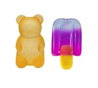 2PCS Squishy Stress Toys Squeeze Set Cute Squishy Fidget Toys Slow-Rebound Shapeable Squeeze Ball for Anxiety Relief Soft Sensory Stress Balls for Kids and Adults Novelty Pack A04