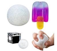 2PCS Squishy Stress Toys Squeeze Set Cute Squishy Fidget Toys Slow-Rebound Shapeable Squeeze Ball for Anxiety Relief Soft Sensory Stress Balls for Kids and Adults Novelty Pack A06