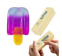 2PCS Squishy Stress Toys Squeeze Set Cute Squishy Fidget Toys Slow-Rebound Shapeable Squeeze Ball for Anxiety Relief Soft Sensory Stress Balls for Kids and Adults Novelty Pack A07