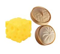 2PCS Squishy Stress Toys Squeeze Set Cute Squishy Fidget Toys Slow-Rebound Shapeable Squeeze Ball for Anxiety Relief Soft Sensory Stress Balls for Kids and Adults Novelty Pack A14