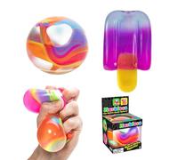 2PCS Squishy Stress Toys Squeeze Set Cute Squishy Fidget Toys Slow-Rebound Shapeable Squeeze Ball for Anxiety Relief Soft Sensory Stress Balls for Kids and Adults Novelty Pack A05