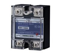 2Pcs SSR-10AA 25AA 40AA SSR Single Phase AC Control Heat Sink 70-280VAC to 24-480VAC 60A 80A 100A AA Solid State Relay(2Pcs 100AA)