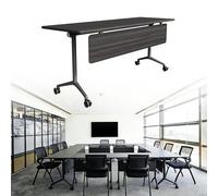 2pcs Stackable Folding Conference Table for 2 30 White Modu Flip Top Meeting Table on Wheels Ideal for Office School Seminar and Classroom Training
