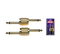2pcs Stagg Audio Hook Adaptor - 6.3mm TRS Jack (Male) to 6.3mm TRS Jack (Male)