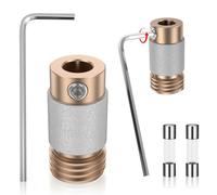 2Pcs Stained Glass Grinding Bit Set 5/8 Inch Diamond Grinder Bit Tools with 2 Allen Wrenches and 2 Fuse Tubes Stained Glass Supplies for Crafting, Polishing & Shaping