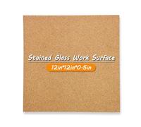 2Pcs Stained Glass Supplies, Thick Heat Resistant Stained Glass Work Surface, Stained Glass Cutting Mat, Stained Glass Starter Kit, Stained Glass Tools for Table and Countertop Protection(12x12 Inch)