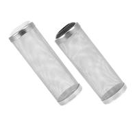 2pcs Stainless Steel Aquarium Inlet Intake Mesh Cover Guard 16mm | Replacement Filter Mesh Case, Protects against Debris and Tiny Shrimp, White Finish, for Fish Tank Use