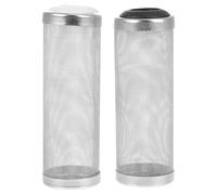 2pcs Stainless Steel Aquarium Intake Mesh Cover for Fish Tank 16mm | Replacement Guard, Helps Block Debris and Tiny Shrimp, White Finish, for Aquarium Filter Use