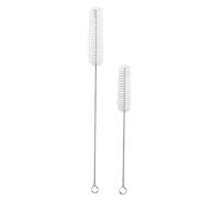 2pcs Stainless Steel Aquarium Tube Care Brush | Long & Short Brushes for Fish Tank/Bottles/Hard - to - Reach Spaces | Rustproof with Wall Hook | 11.4in & 7.9in Length