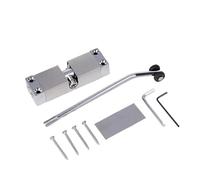 2pcs Stainless Steel Automatic Spring Door Closer Closing Device Can Adjust The Furniture Hardware for Doors(Silver)