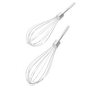 2pcs Stainless Steel Balloon Whisk Hand Mixer Beater Replacement | Wire Design, Universal Fit, Smooth Nonstick Surface, for Cream, Cake Batter and Dessert Preparation
