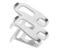 2pcs Stainless Steel Belt Tool Holder Clip Hook for Power Drills | Silver Metal Buckle Mount, Hands Free Carry for Carpenters and DIY Workshop Tasks