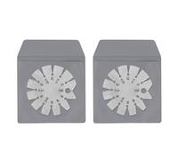 2Pcs Stainless Steel Bevel Gauge, Axe Angle Gauge for Blade Checking, Compact 70mm Multipurpose Angle Measuring Tool with 12 Precision Angles for Woodworking