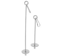 2pcs Stainless Steel Bird Fruit Skewers Holder | Silver Fruit Fork Screw Washer Gasket Parts, Design, for Budgies and Small PET Keepers