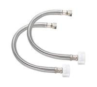 2pcs Stainless Steel Braided Hose Cold Hot Water Pipe Toilet Faucet Connection Pipe Garden Waters Connection Toilet Connector Hose